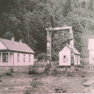 Chickite house poles provided by Barb McCoy